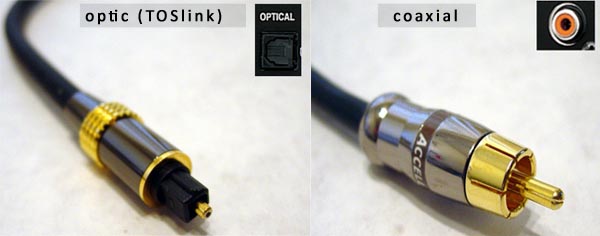 TOSLINK optical and coaxial SPDIF cable
